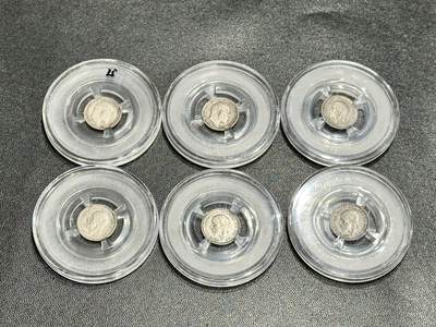 《外钞收藏家》第五百四十六期（本期有精品银币、以及稀少裸币和热门评级币）（本平台长期征集拍品、欢迎藏友们联系合作） - 爱德华七世、乔治五世 3分银币 六枚一起