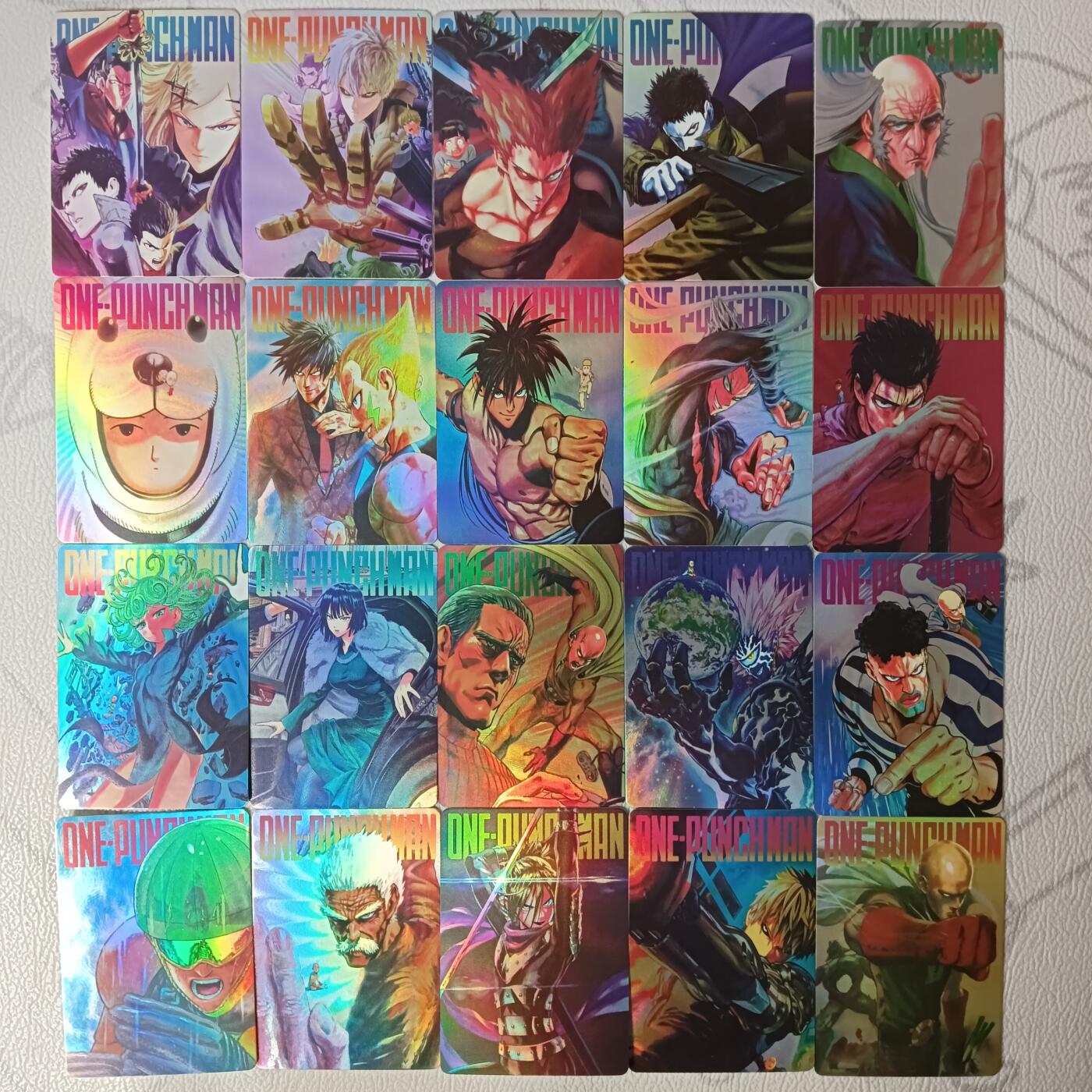 花开卡拍第30期（7月13号周日截拍，品控勿拍!!!拍品不寄存，运费5元，自制卡难免瑕疵，可能存在轻微撞角爆边等出厂瑕疵，品控介意勿拍！） 大卡道 一拳超人 折光彩闪81张