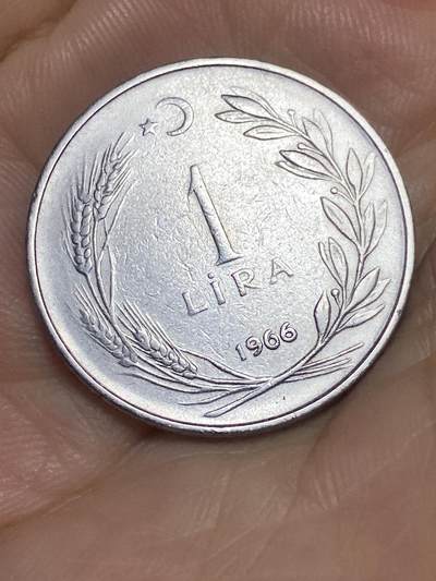 2025年第六十四场(总第九十场）外国好品散币(免佣金) - 土耳其🇹🇷1966年1里拉(第二版，合金钢材质有磁版)