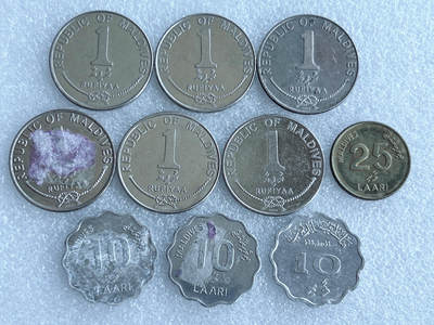 第一海外回流一元起拍收藏 散集专场. 第227期 - 马尔代夫🇲🇻一组10枚