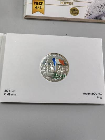 长老汇蛇年精选第二十场拍卖 2019法国法国国旗50欧元彩色精制银币，卡装，1500套