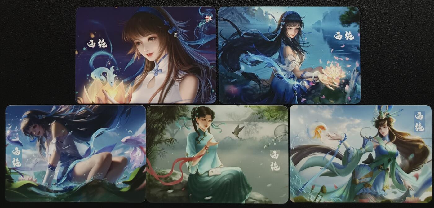 天玑星卡拍第一百零四期《7.14周一截拍》持续收拍收评中 满赠卡需备注 西施 粗彩 五张