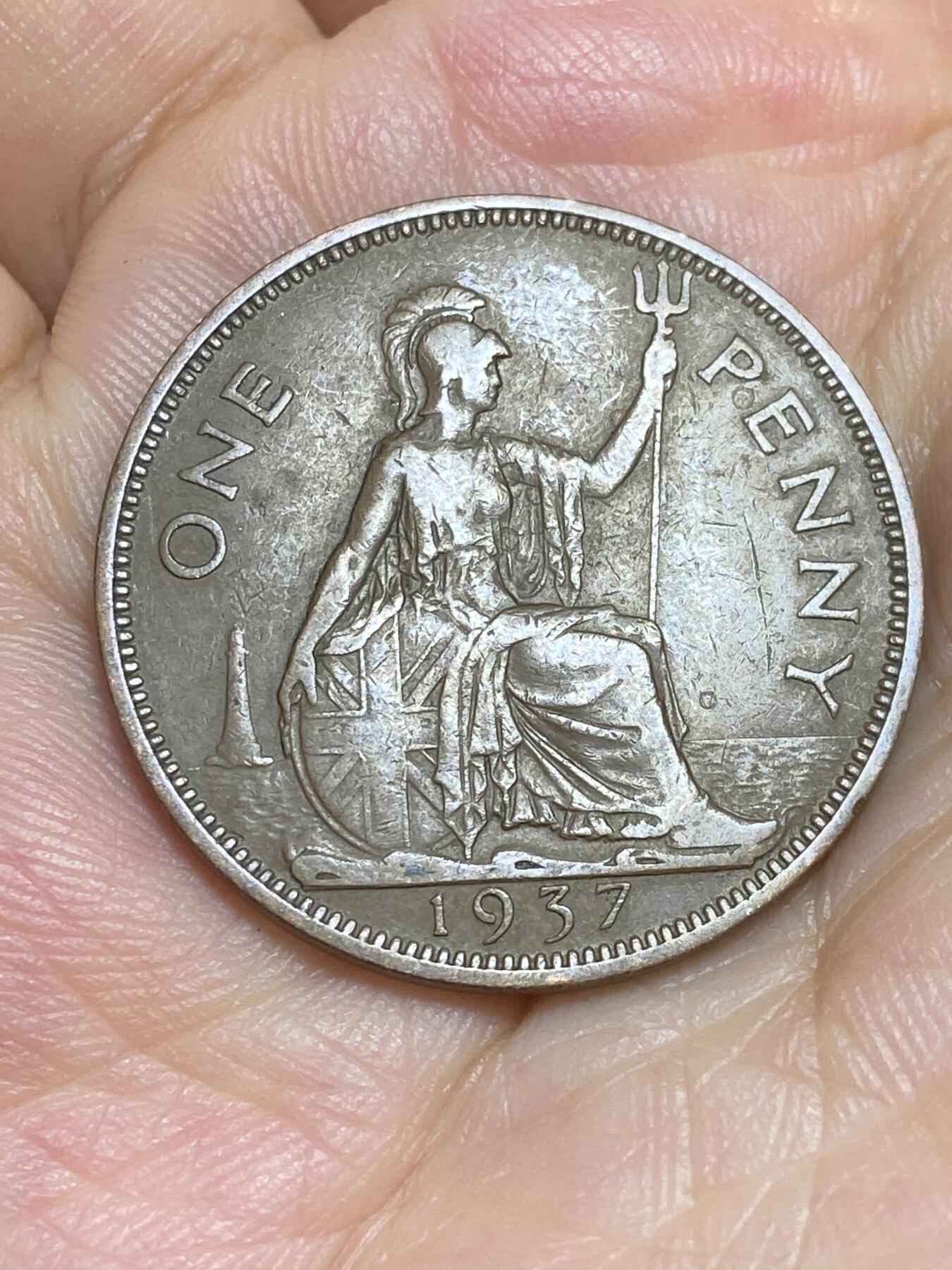 2025年第六十四场(总第九十场）外国好品散币(免佣金) 英国🇬🇧1937年1便士(乔治六世时期，印度皇帝加字版首发年)
