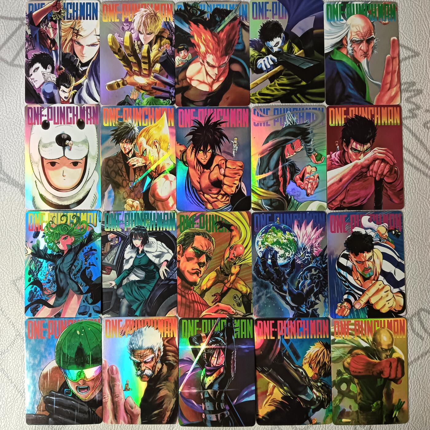 花开卡拍第30期（7月13号周日截拍，品控勿拍!!!拍品不寄存，运费5元，自制卡难免瑕疵，可能存在轻微撞角爆边等出厂瑕疵，品控介意勿拍！） 大卡道 一拳超人 彩闪 81张