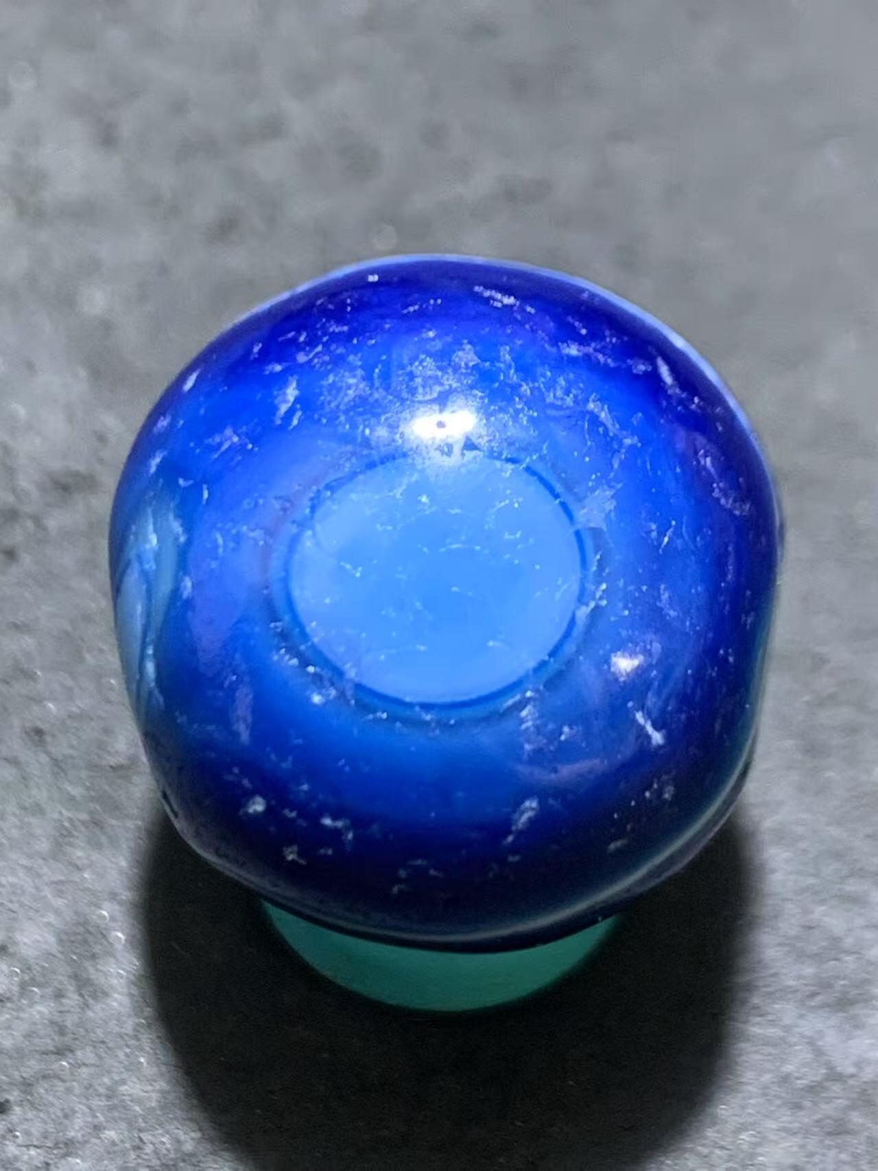 精美高玉化风化纹天眼缠丝玛瑙随形珠一颗。，