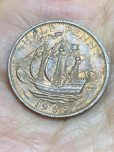 2025年第六十四场(总第九十场）外国好品散币(免佣金) - 英国🇬🇧1965年半便士(伊丽莎白二世青年桂冠)