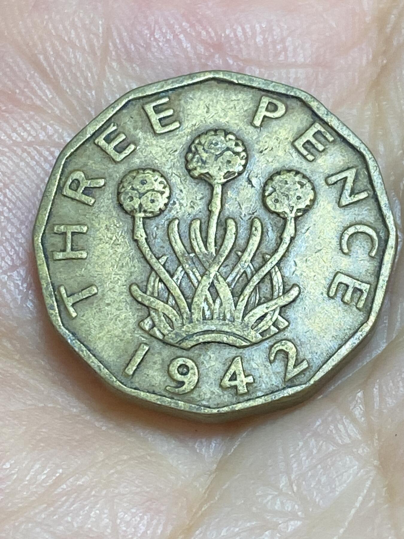 2025年第六十四场(总第九十场）外国好品散币(免佣金) 英国🇬🇧1942年3便士(乔治六世第一版，印度皇帝加字版)