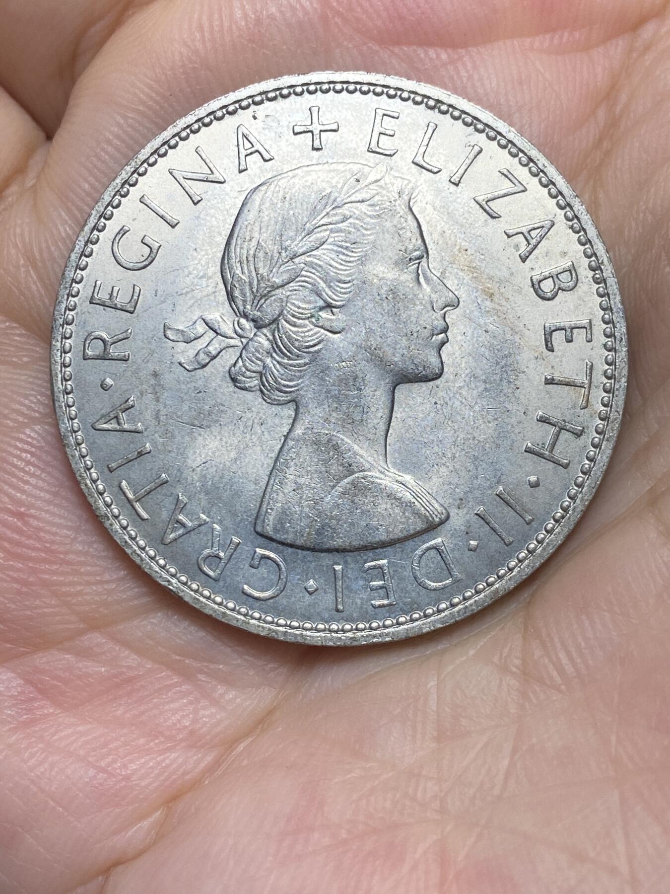 2025年第六十四场(总第九十场）外国好品散币(免佣金) 好品–英国🇬🇧1967年半克朗大币(伊丽莎白二世青年桂冠，普制币关门年)