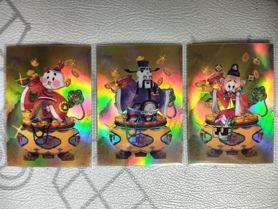 花开卡拍第30期（7月13号周日截拍，品控勿拍!!!拍品不寄存，运费5元，自制卡难免瑕疵，可能存在轻微撞角爆边等出厂瑕疵，品控介意勿拍！） - 卡星时代天书奇谭金折3张