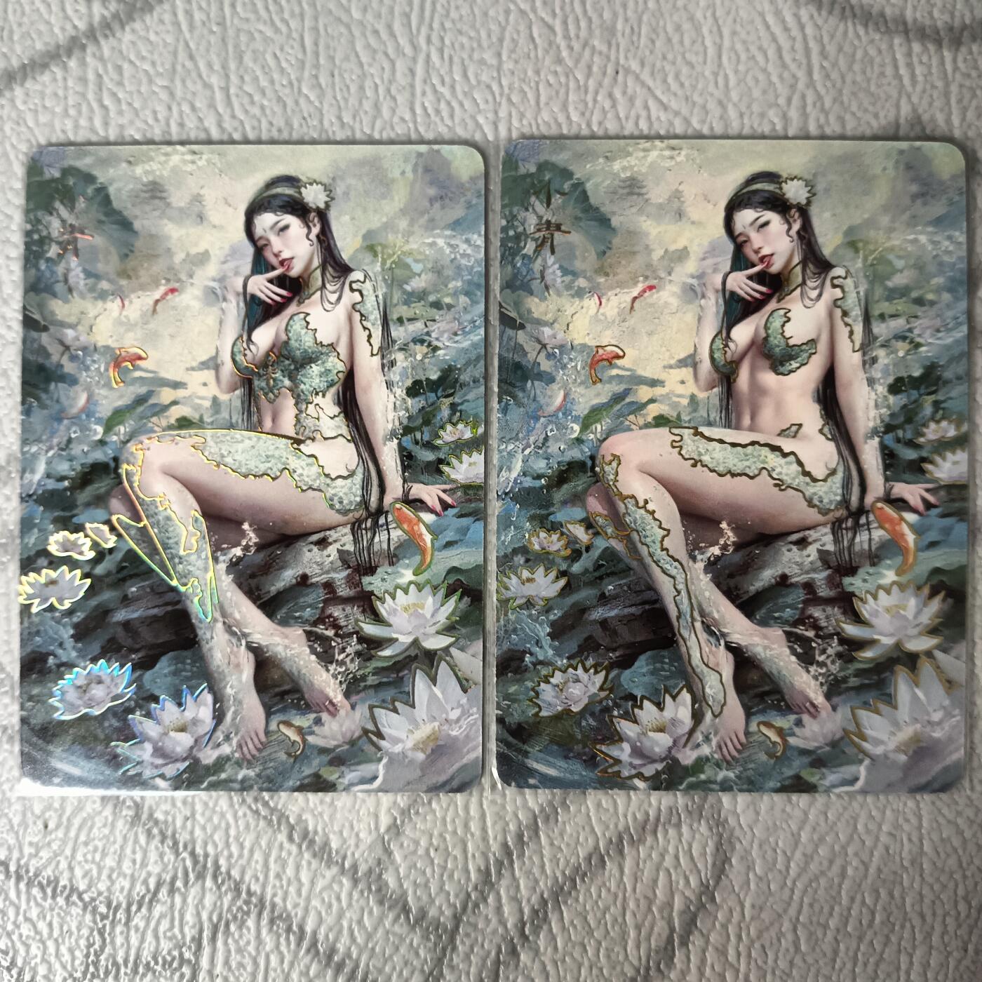 花开卡拍第30期（7月13号周日截拍，品控勿拍!!!拍品不寄存，运费5元，自制卡难免瑕疵，可能存在轻微撞角爆边等出厂瑕疵，品控介意勿拍！） 燎原 妖姬传 小青双服饰 幻彩普卡