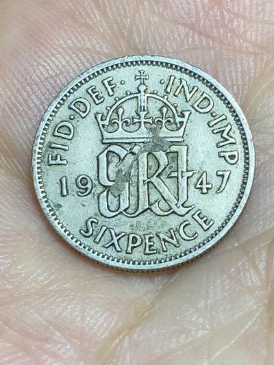 2025年第六十四场(总第九十场）外国好品散币(免佣金) - 英国🇬🇧1947年6便士(乔治六世时期，印度皇帝加字版，铜镍材质，首发年仅发行2年)
