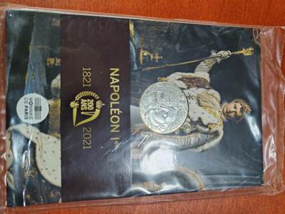 长老汇蛇年精选第二十场拍卖 2021法国拿破仑一世逝世200周年10欧元银币卡装