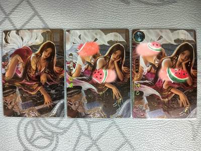 花开卡拍第30期（7月13号周日截拍，品控勿拍!!!拍品不寄存，运费5元，自制卡难免瑕疵，可能存在轻微撞角爆边等出厂瑕疵，品控介意勿拍！） - 卡玩帕克 神州百花谱 妲己2渐变+近景  粗闪
