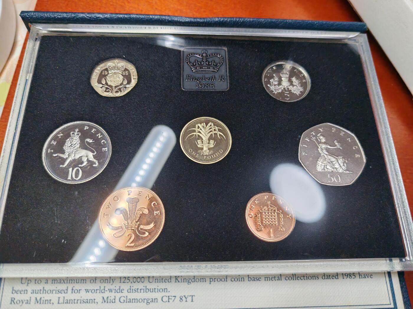 长老汇蛇年精选第二十场拍卖  1985英国年度钱币套币7枚精制币，含造币厂章