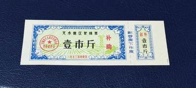 精品票证拍场 - 🔥🔥补助🔥🔥   天水地区絮棉票    壹市斤      补助      1973年发行
