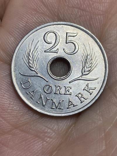 2025年第六十五场(总第九十一场）外国好品散币(免佣金) - 丹麦🇩🇰1972单年份25欧尔(弗雷德里克九世逝世年，S; S版)
