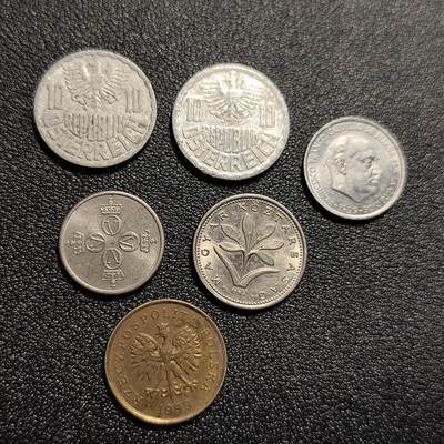 泉币菌-第50场-周末捡漏场 欧洲组合币6枚