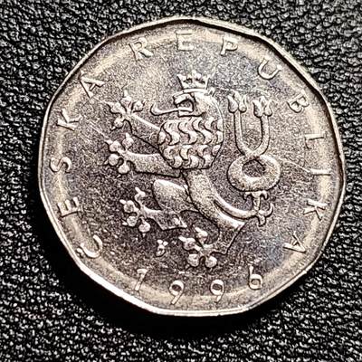 泉币菌-第50场-周末捡漏场 捷克2克朗镍币 双尾狮