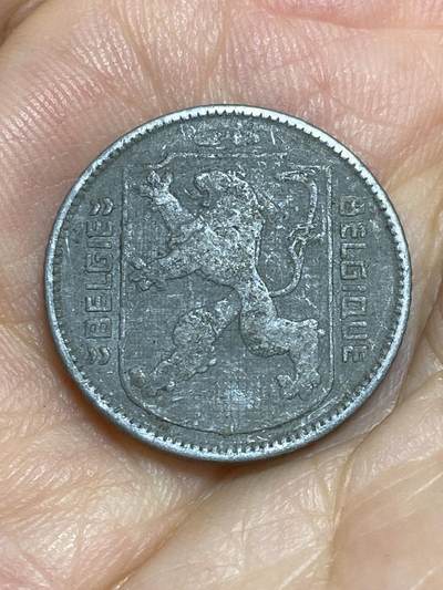 2025年第六十五场(总第九十一场）外国好品散币(免佣金) - 比利时🇧🇪1942年1法郎(利奥波德三世，左荷语右法语版，二战德国占领时期)