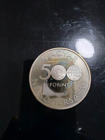 长老汇蛇年精选第二十场拍卖 1986匈牙利墨西哥世界杯500弗林特精制银币