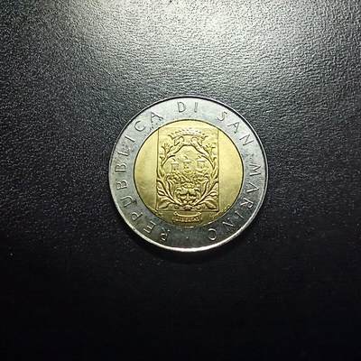 邮泉阁限时拍卖第十七场 各国硬币专场（拍卖结束后请付邮费，存留时间过长需全部邮寄） - 圣马力诺1988年500里拉