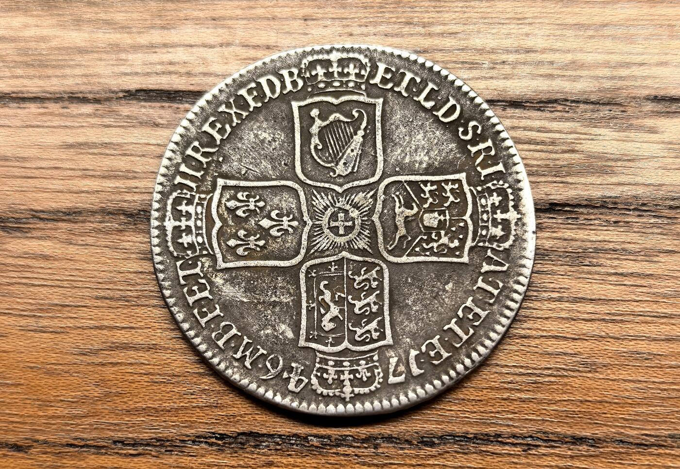 凡希社世界钱币微拍第三百零七期 1746英国乔治二世LIMA半克朗银币