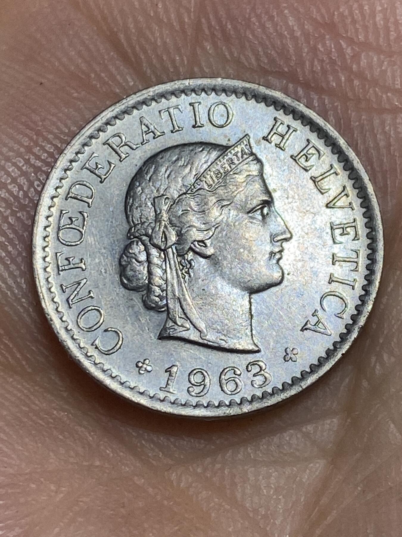 2025年第六十四场(总第九十场）外国好品散币(免佣金) 瑞士🇨🇭1963年5生丁