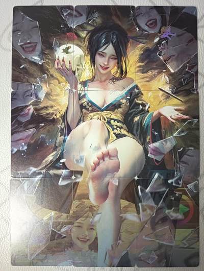 花开卡拍第30期（7月13号周日截拍，品控勿拍!!!拍品不寄存，运费5元，自制卡难免瑕疵，可能存在轻微撞角爆边等出厂瑕疵，品控介意勿拍！） - 燎原焱卡文化刷子妖姬传婴宁九拼