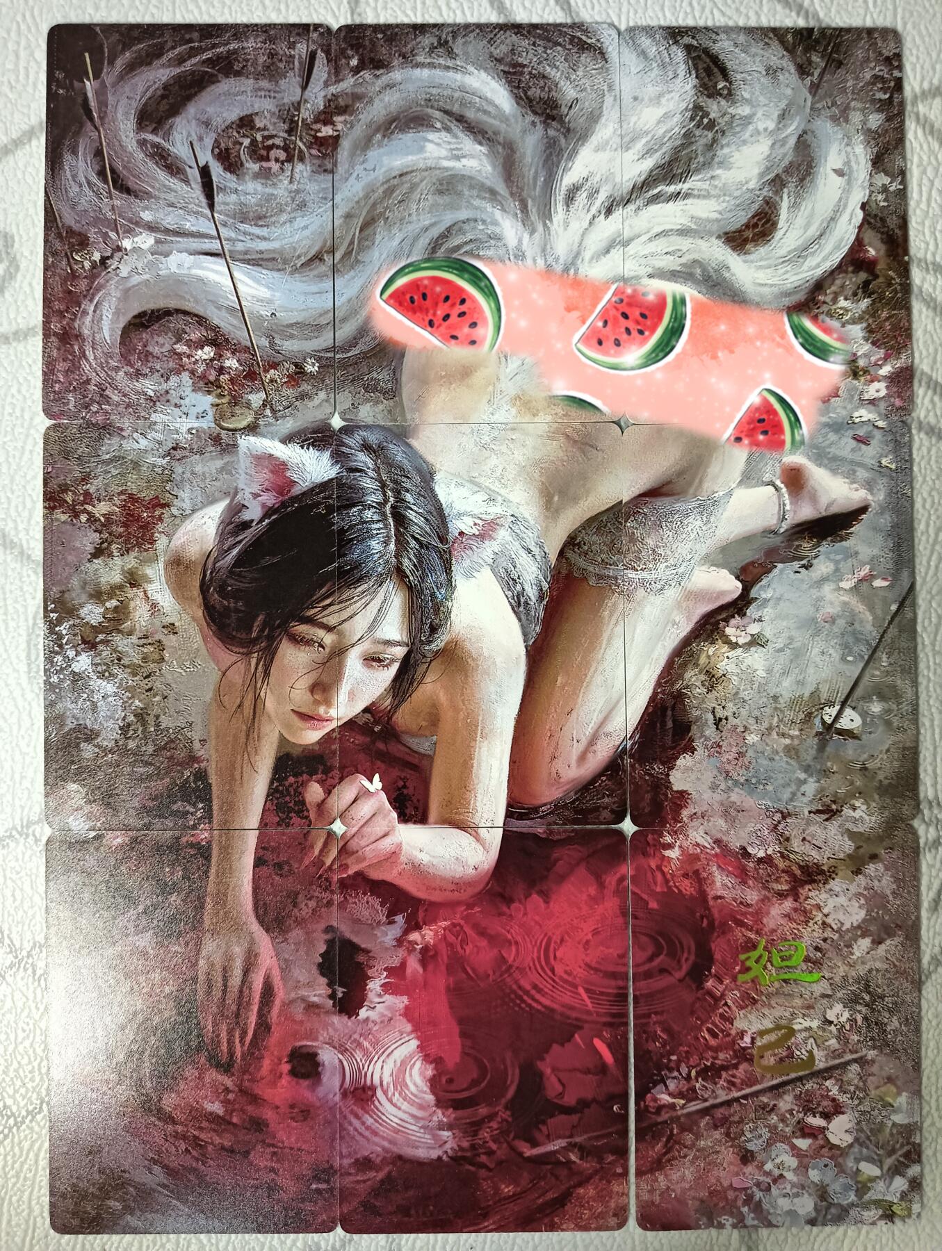 花开卡拍第30期（7月13号周日截拍，品控勿拍!!!拍品不寄存，运费5元，自制卡难免瑕疵，可能存在轻微撞角爆边等出厂瑕疵，品控介意勿拍！） 燎原焱卡文化刷子妖姬传妲己九拼