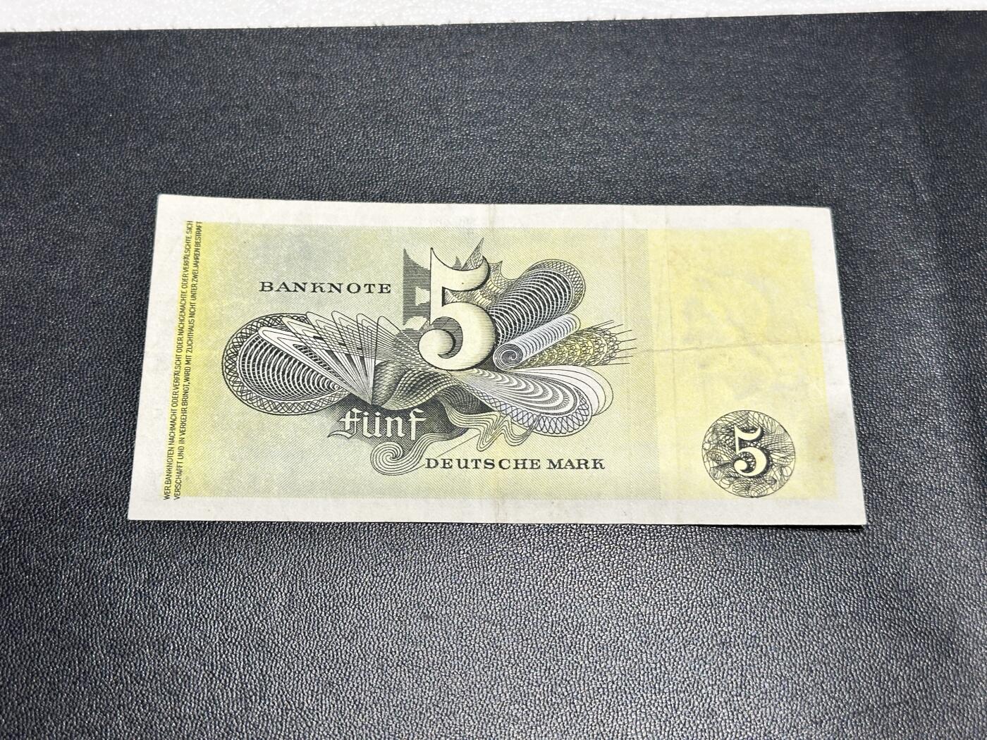 《外钞收藏家》第五百四十六期（本期有精品银币、以及稀少裸币和热门评级币）（本平台长期征集拍品、欢迎藏友们联系合作） 1948年德国5马克 非全新 品相如图