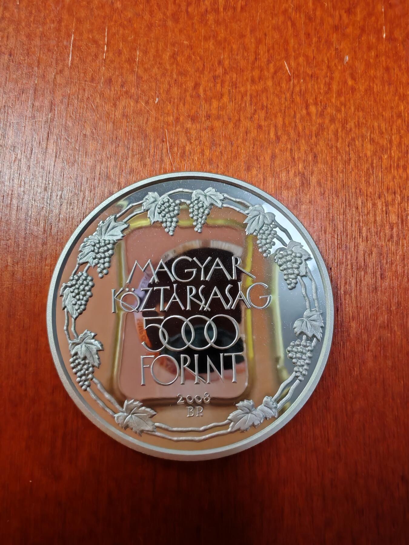 长老汇蛇年精选第二十场拍卖 获奖币！2008匈牙利欧洲遗产托卡伊葡萄酒产区5000弗林特精制银币（2）