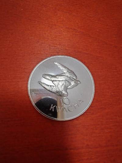 长老汇蛇年精选第二十场拍卖 1979赞比亚猎鹰10卡瓦查精制银币，3250枚，35克925银