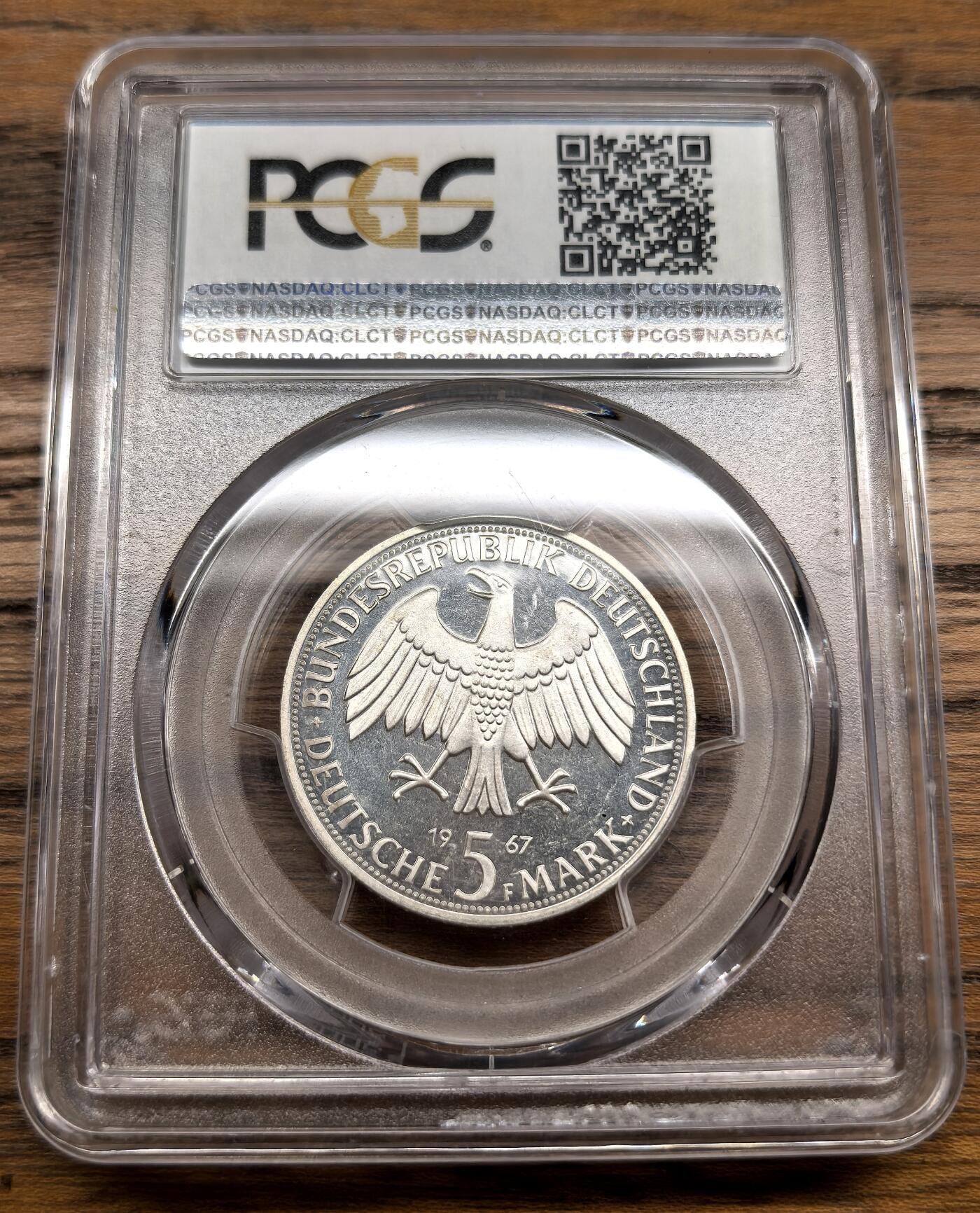 凡希社世界钱币微拍第三百零七期 1967F联邦德国洪堡兄弟5马克PCGS-PR67CAM