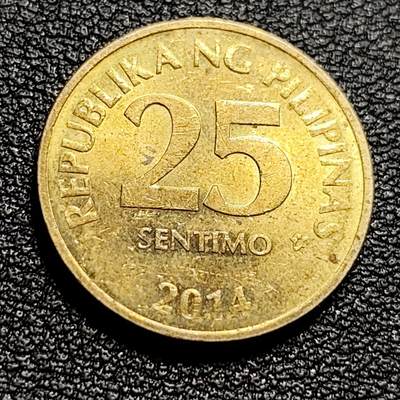 泉币菌-第50场-周末捡漏场 - 菲律宾25分 黄铜币 20mm 