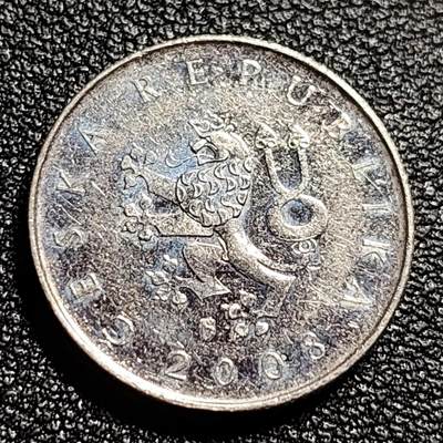 泉币菌-第50场-周末捡漏场 捷克1克朗镍币 双尾狮