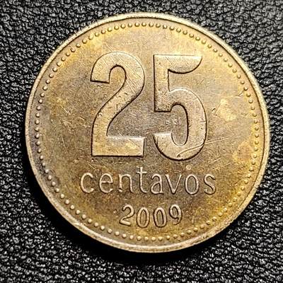 泉币菌-第50场-周末捡漏场 阿根廷25分铜币 艾利斯市政厅 24mm