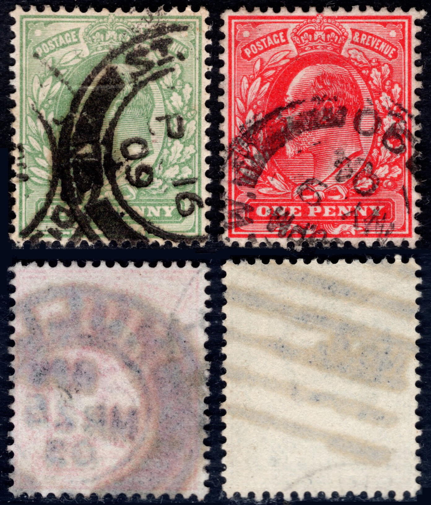 洪涛臻品批发群 精选邮票限时拍卖第1040期  英国1902爱德华七世 2枚好品
