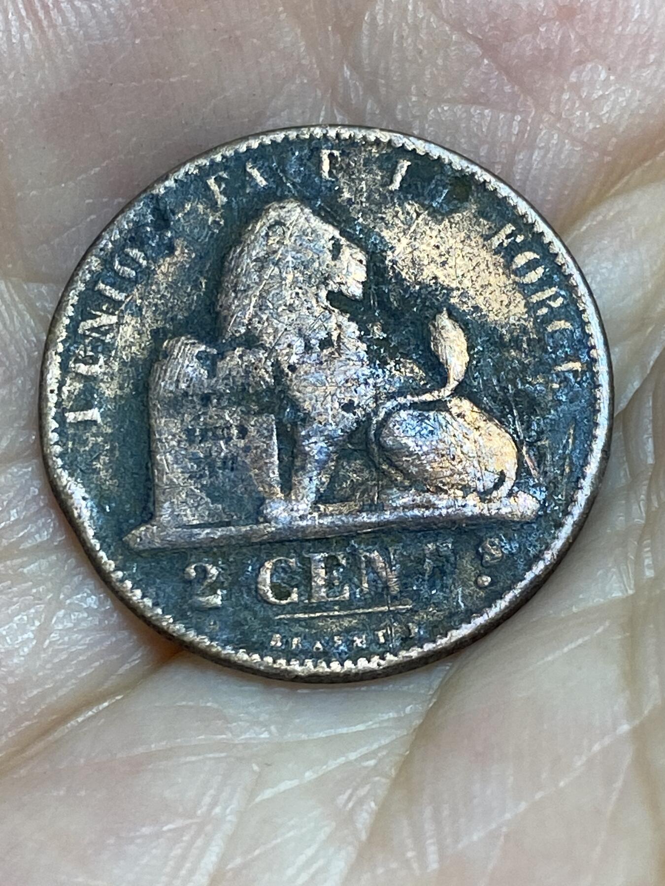 2025年第六十五场(总第九十一场）外国好品散币(免佣金) 比利时🇧🇪1870年2分(利奥波德二世时期)