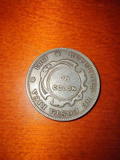 长老汇蛇年精选第二十场拍卖 1923哥斯达黎加1科隆加盖于1903年50分银币，热门品种
