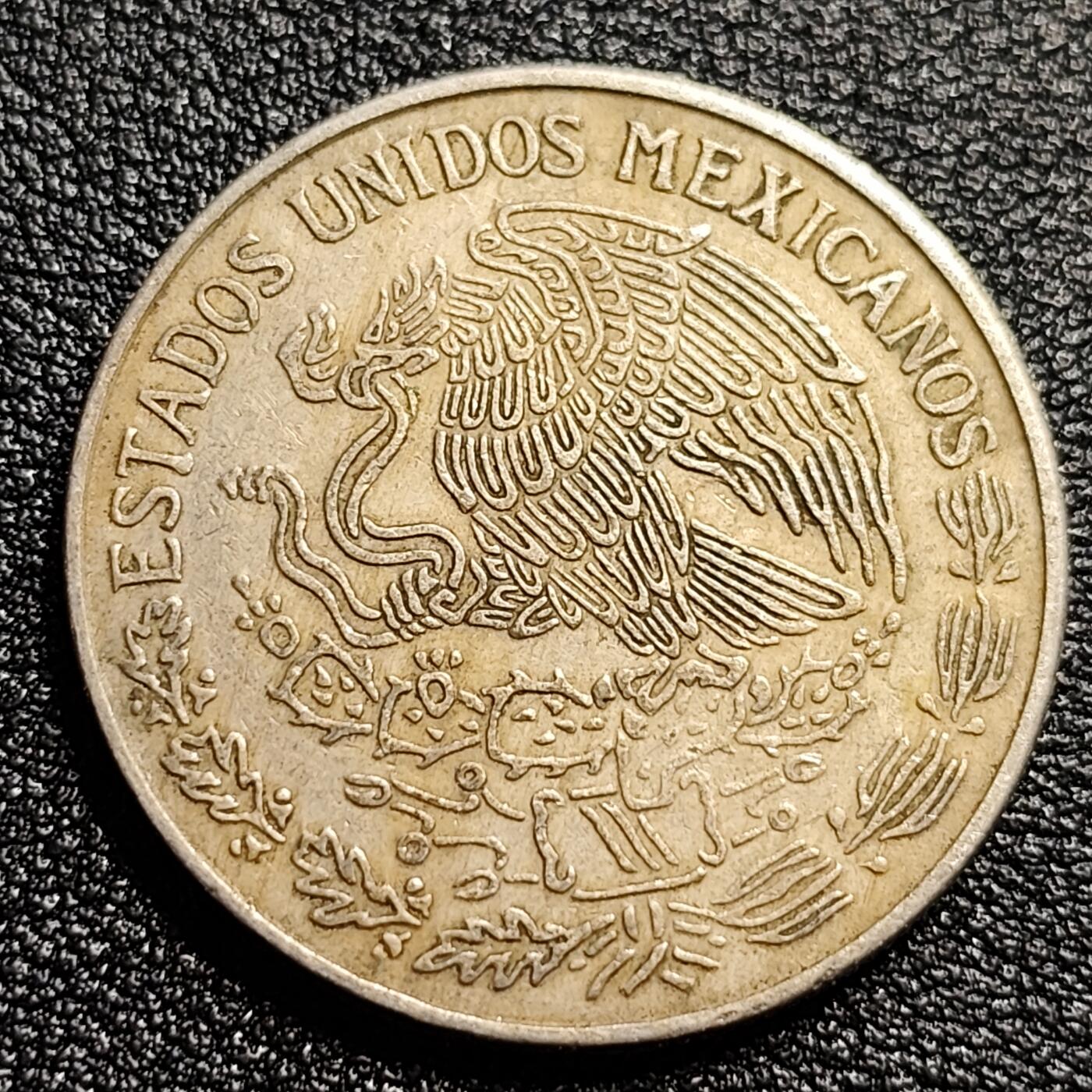 泉币菌-第50场-周末捡漏场 1971年墨西哥早期1比索大镍币 29mm 独立战争领袖莫雷洛斯 鹰蛇徽