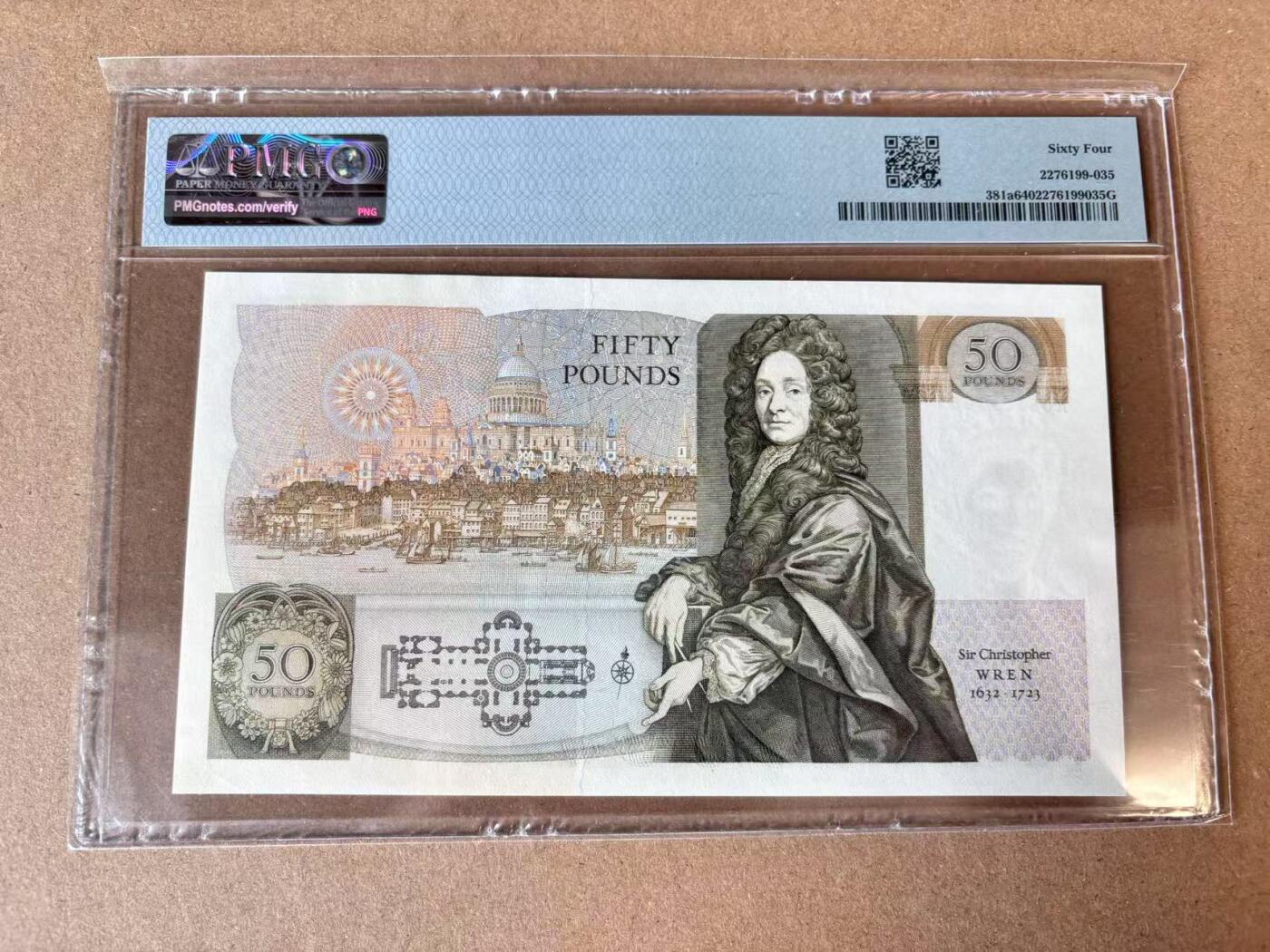 【七百期大拍 拍品火热征集中】✨Blue Auction 世界纸币精拍第694期【精】 【a版】英国 D序列1981-88年50镑 PMG64