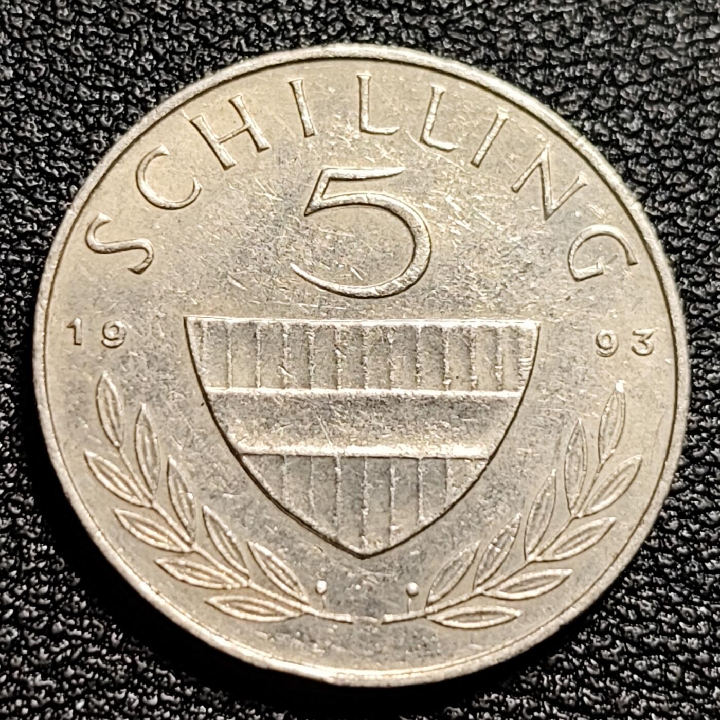 泉币菌-第50场-周末捡漏场  奥地利1993年5先令 利皮扎马术种马 23.5mm
