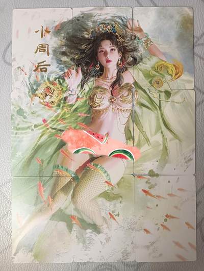 花开卡拍第30期（7月13号周日截拍，品控勿拍!!!拍品不寄存，运费5元，自制卡难免瑕疵，可能存在轻微撞角爆边等出厂瑕疵，品控介意勿拍！） - 燎原焱卡文化刷子妖姬传小周后九拼