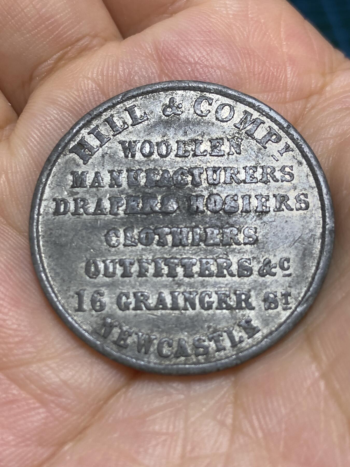 2025年第六十四场(总第九十场）外国好品散币(免佣金) 英国🇬🇧1825年纽卡斯尔–希尔公司商业代币