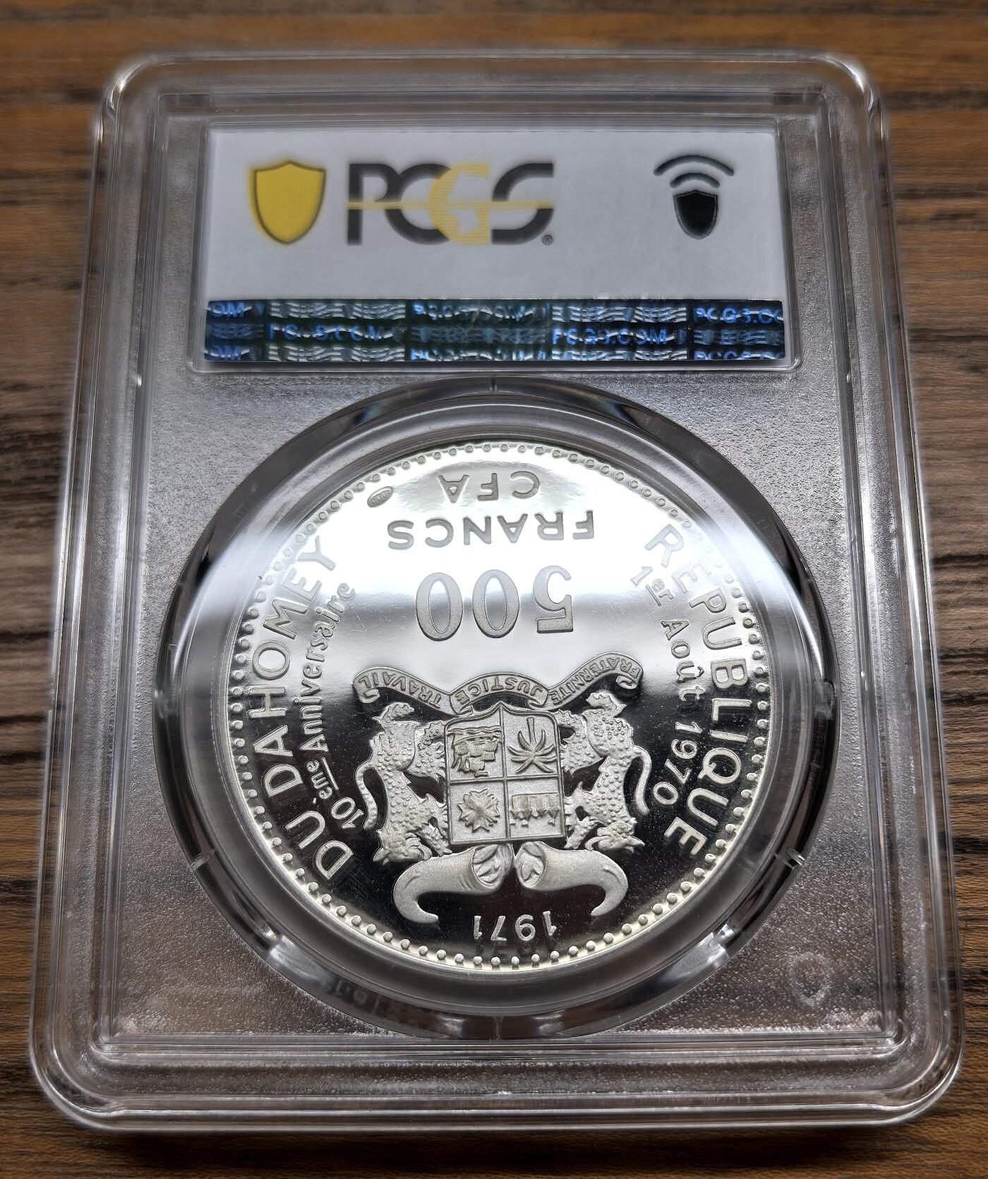 凡希社世界钱币微拍第三百零七期 1971达荷美奥米妇女500F大银PCGS-PR68DCAM