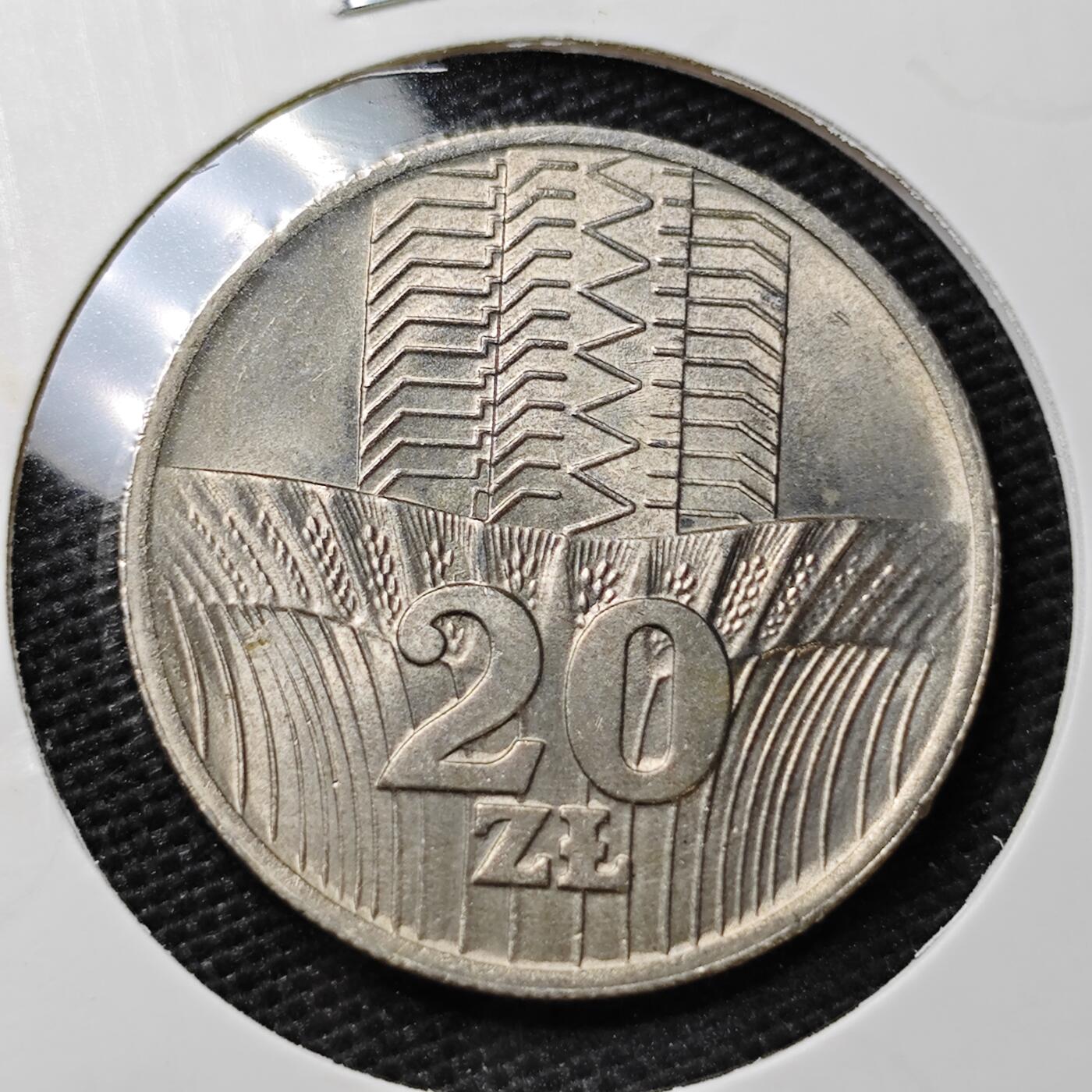 KK钱币收藏小铺 第300期 百期特拍3连拍第2场  周末发货   1973波兰20兹罗提 好品