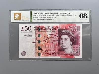TQG 68 英国2010年F系列50英镑纸币 - TQG 68 英国2010年F系列50英镑纸币