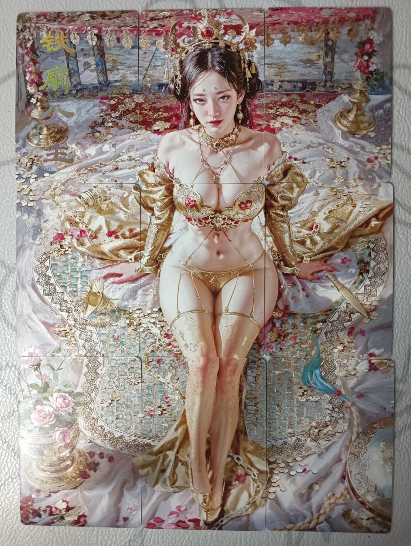 花开卡拍第30期（7月13号周日截拍，品控勿拍!!!拍品不寄存，运费5元，自制卡难免瑕疵，可能存在轻微撞角爆边等出厂瑕疵，品控介意勿拍！） 1.燎原焱卡文化刷子妖姬传铁扇公主九拼