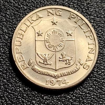 泉币菌-第50场-周末捡漏场 原光美品 菲律宾1974年25分 画家胡安·卢纳 铜镍锌币 外国钱币硬币 21mm