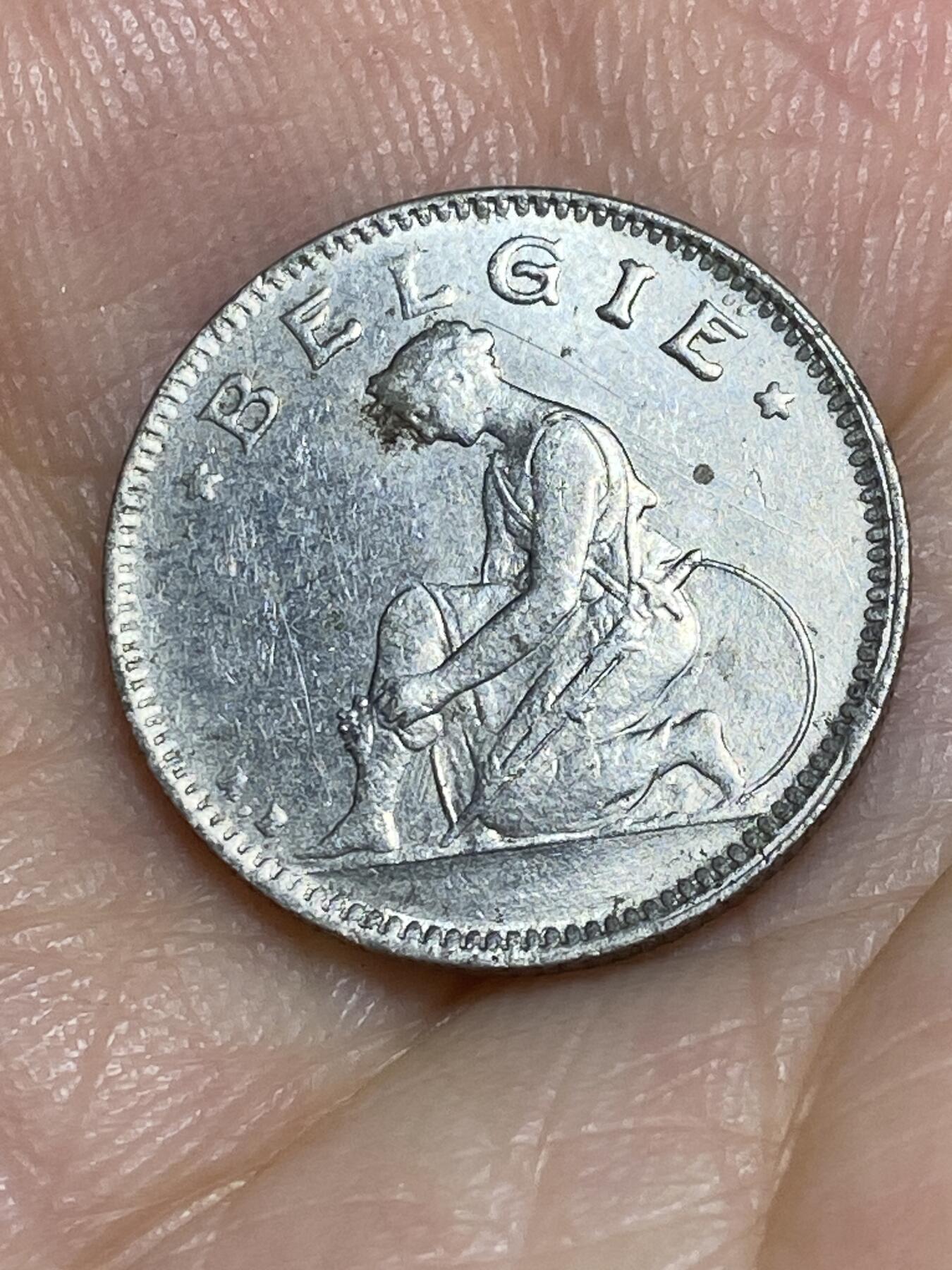 2025年第六十五场(总第九十一场）外国好品散币(免佣金) 比利时🇧🇪1923年50分(阿尔贝一世时期，荷语版)